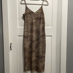 Daily Ritual Animal print slip dress